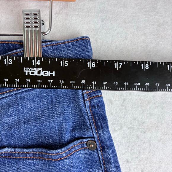 Loft Jean Shorts Women's 28 (measured 32) Blue Denim Cutt Off Cotton Stretch - Picture 6 of 11